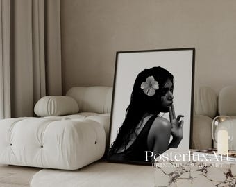 Stockholm Style Gallery Wall Set, Black and White Bundle Set of 6 – Fashion Wall Art, Leopard, Woman Portrait, Aesthetic Y2K Apartment Print, image 7