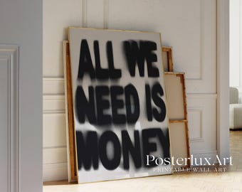 Black & White Typography Print, Stockholm Style Graffiti Fashion Wall Art, Modern Aesthetic Chic Apartment Decor, image 5