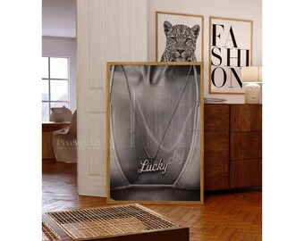 Black and White Leopard & Fashion Wall Art Set, Stockholm Modern Aesthetic Chic Apartment Decor, Stylish Y2K Wall Art, Fashion Leopard Print, image 7