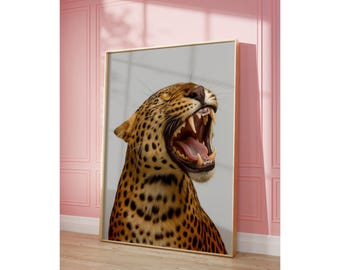 Stockholm Style Fashion & Leopard Wall Art Set – Y2K Aesthetic Cool Girl and Animal Prints, Chic Fashion Decor, Denim, Modern Beauty Print, image 4