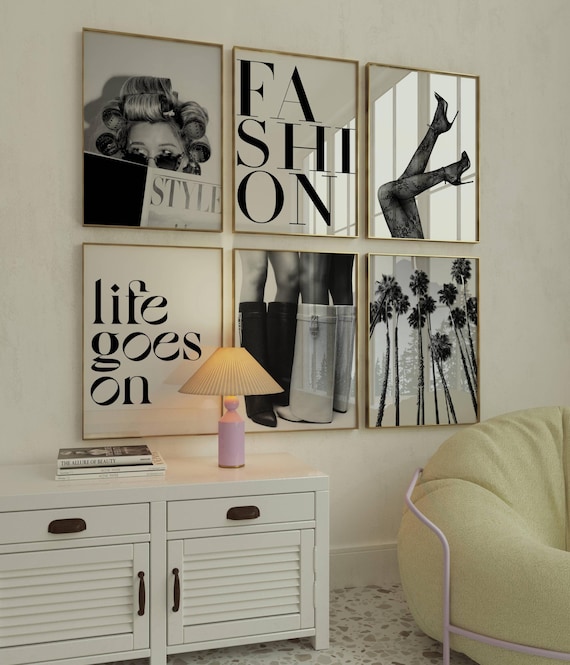 Stockholm Black and White Fashion Wall Art Set