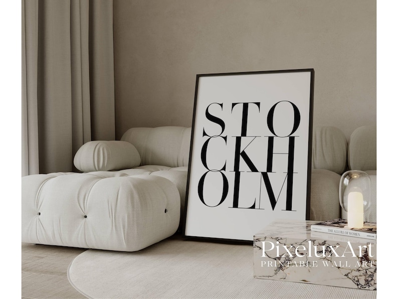 Modern Stockholm Typography Print