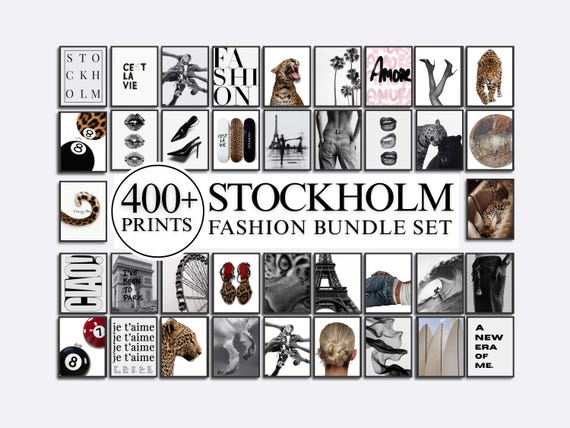 400+ Stockholm Fashion Wall Art Bundle | Modern Prints, Leopard, Fashion, Chic & Stylish Gallery Set, Aesthetic Luxury Wall Art Set
