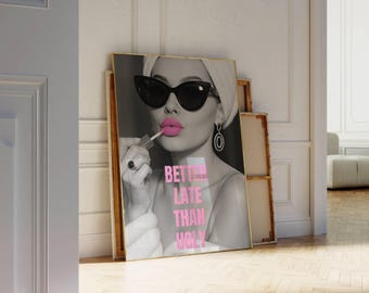 Set of 3 Collage Apartment Print, Black And White Y2k Fashion Print, Feminist Pink Stylish And Cool Girl Aesthetic Art for Teen & Dorm Room, image 4
