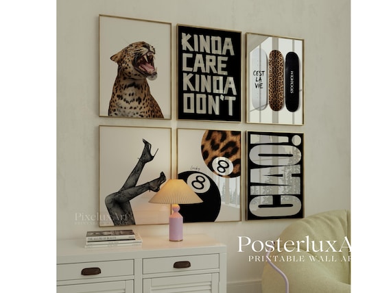 Trendy Leopard Stockholm Fashion Wall Art Set