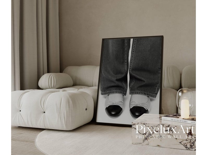 Black And White Shoes Art Print