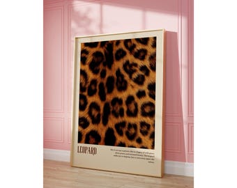 Leopard Pattern Art, Aesthetic Leopard Print, Leopard Wall Art for Bedroom, Stylish Y2k Apartment Decor, Art Prints Chic, Animal Print Decor, image 5