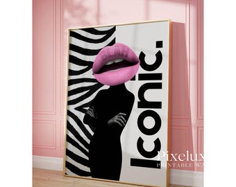 Set of 3 Collage Apartment Print, Black And White Y2k Fashion Print, Feminist Pink Stylish And Cool Girl Aesthetic Art for Teen & Dorm Room, image 3