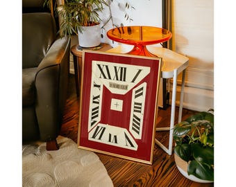 Retro Watch Poster, Red Collage Wall Art, Y2K Fashion Print, Aesthetic Vintage Print for Girly Apartment Decor, Room Style, image 3