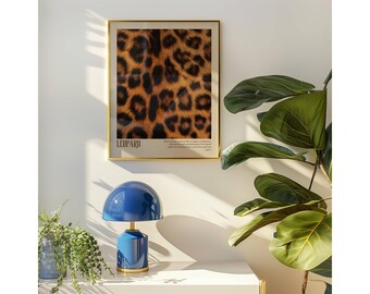 Leopard Pattern Art, Aesthetic Leopard Print, Leopard Wall Art for Bedroom, Stylish Y2k Apartment Decor, Art Prints Chic, Animal Print Decor, image 4