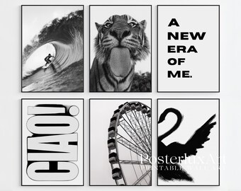 100+ Stockholm Fashion Wall Art Bundle | Leopard, Fashion, Chic and Stylish Gallery Set, Aesthetic Black & White Wall Art Set, image 5