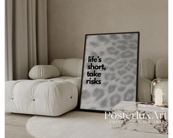 Motivational Typography Print, Black & White Stockholm Minimalist Fashion Print, Modern Affirmation Quote Stylish And Cool Aesthetic Art, image 1