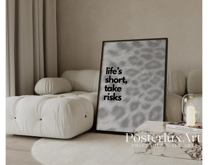 Motivational Typography Print, Black & White Stockholm…