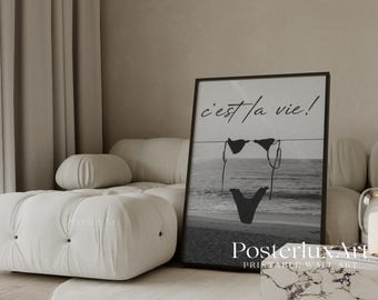 Stockholm Style Gallery Wall Set, Black and White Bundle Set of 6 – Fashion Wall Art, Leopard, Woman Portrait, Aesthetic Y2K Apartment Print, image 5