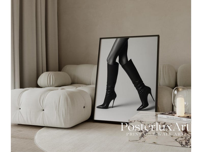 Black High Heel Boots Wall Art