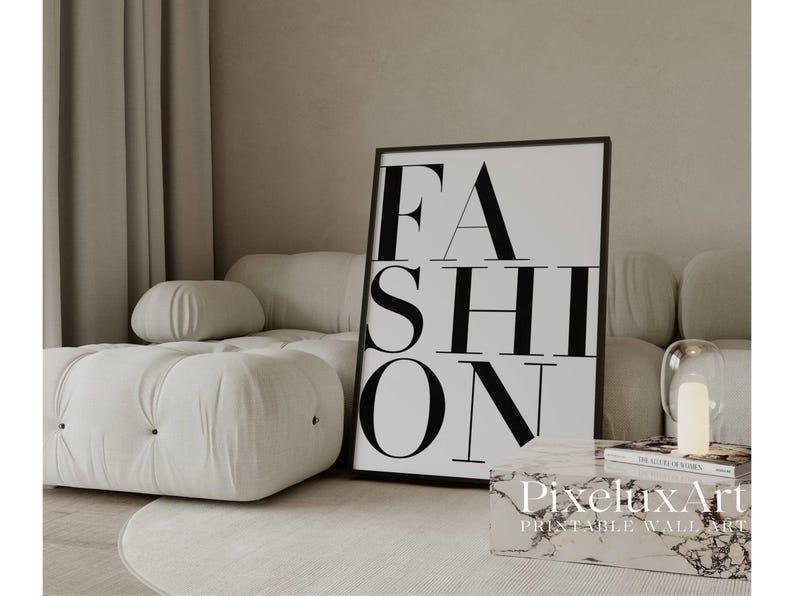 FASHION Typography Wall Art