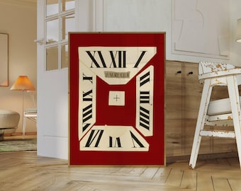 Retro Watch Poster, Red Collage Wall Art, Y2K Fashion Print, Aesthetic Vintage Print for Girly Apartment Decor, Room Style, image 7
