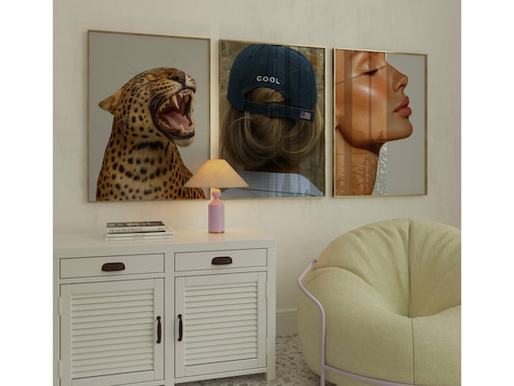 Stockholm Style Fashion & Leopard Wall Art Set