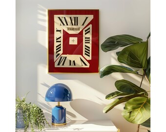 Retro Watch Poster, Red Collage Wall Art, Y2K Fashion Print, Aesthetic Vintage Print for Girly Apartment Decor, Room Style, image 4