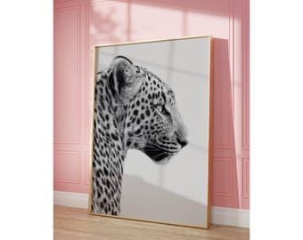 Black and White Stockholm Leopard Wall Art Set, Modern Aesthetic Chic Apartment Decor, Stylish Y2K Wall Art, Fashion Leopard Gallery Print, image 5