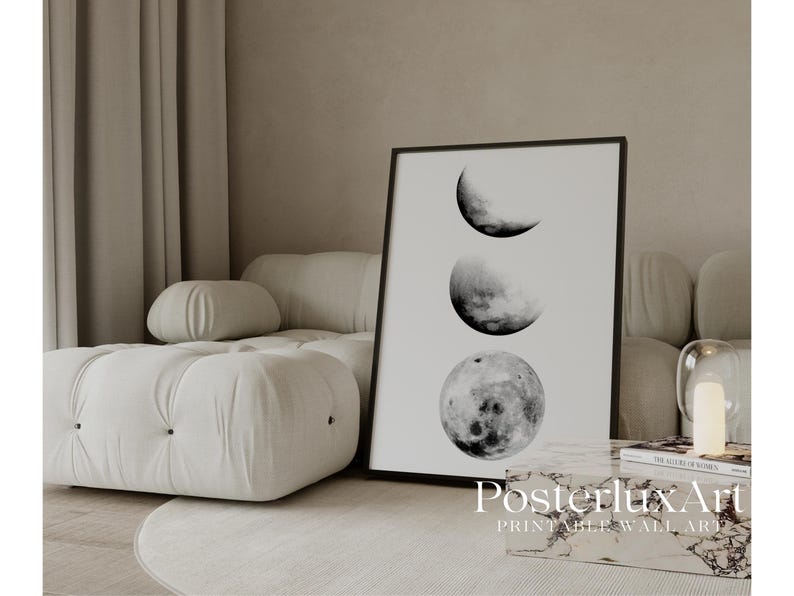 Stockholm Style Moon Phases Wall Art
