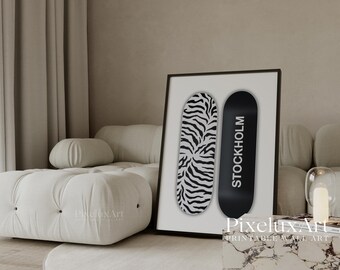 Black and White Fashion Wall Art Set of 6 - Modern Gallery Wall Prints, Stylish Y2K Stockholm, Leopard, Statue of Liberty Apartment Decor, image 5