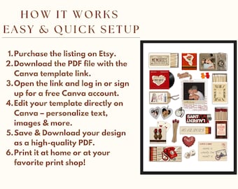 Custom Matchbook Art Canva Template • Anniversary Gifts • DIY Matchbooks Templates • Matchbook Template for Family, Him, Her, Birthday, image 8