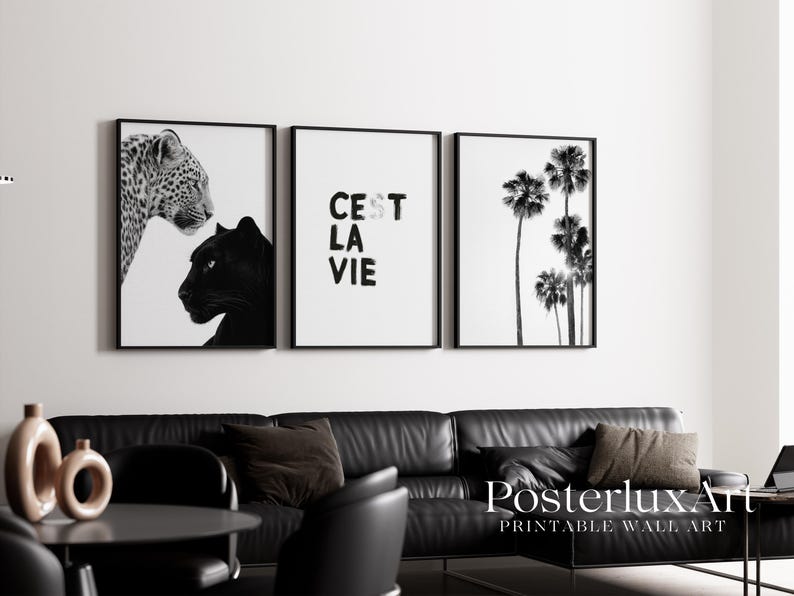 Stockholm Leopard Panther Wall Art Set