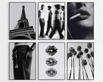 100+ Stockholm Fashion Wall Art Bundle | Leopard, Fashion, Chic and Stylish Gallery Set, Aesthetic Black & White Wall Art Set, image 9