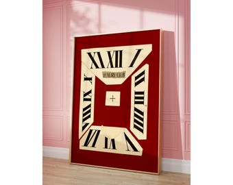 Retro Watch Poster, Red Collage Wall Art, Y2K Fashion Print, Aesthetic Vintage Print for Girly Apartment Decor, Room Style, image 5