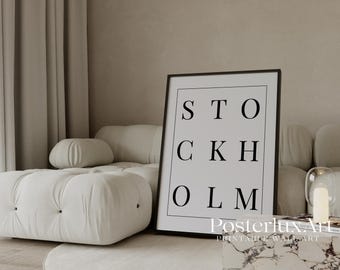 Stockholm Wall Art Set of 6 – Leopard, Fashion Typography, Modern Prints, Minimalist Luxury Black and White Aesthetic Gallery Posters, image 4
