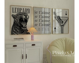 Set of 6 Gallery Wall Print – Black And White Fashion Print, NYC Wall Art, Trendy Aesthetic Chic Y2K Apartment Decor, Collage Print, image 3