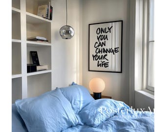 Motivational Typography Wall Art – Scandinavian Quote Print, Modern Minimal Inspirational Poster, Black and White Home Decor, image 3