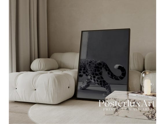 Minimal Leopard Wall Art Print