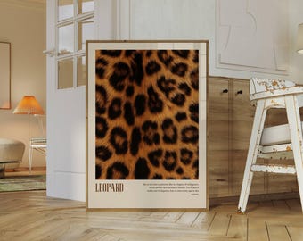 Leopard Pattern Art, Aesthetic Leopard Print, Leopard Wall Art for Bedroom, Stylish Y2k Apartment Decor, Art Prints Chic, Animal Print Decor, image 7