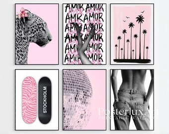 130+ Pink Stockholm Fashion Wall Art Bundle | Pink Aesthetic Gallery Prints, Modern Chic Fashion Posters, Scandinavian Home Decor, image 4