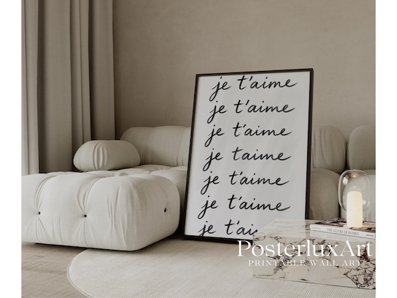 Je T’aime Wall Art Print