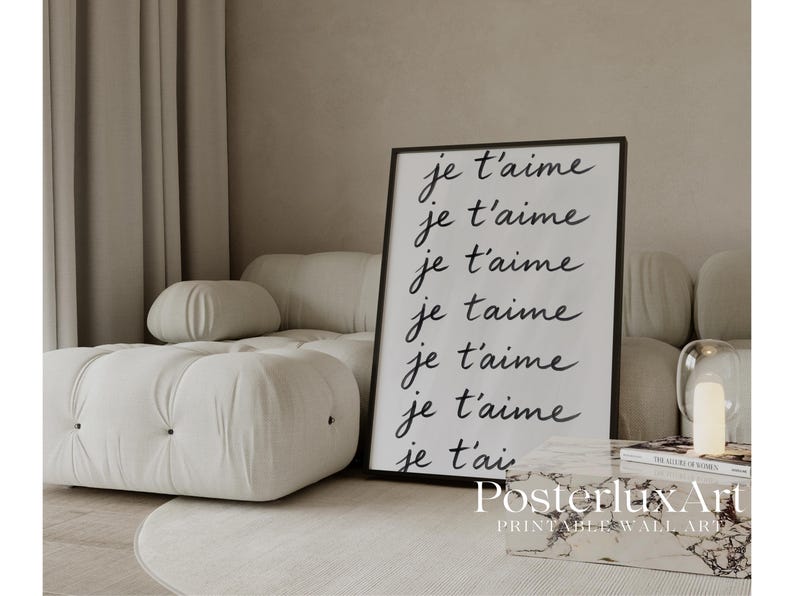 Je T’aime Wall Art Print