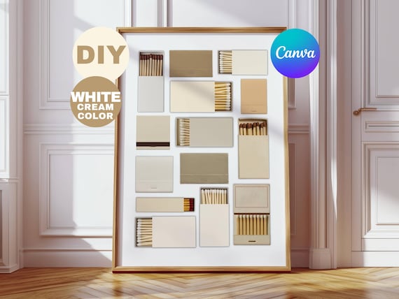 Neutral Blank Matchbox Template Canva