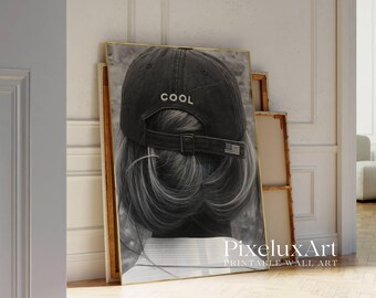 Black & White Cool Girl Art Print – Modern Stylish Body Silhouette Poster, Y2K Fashion Aesthetic Photography Poster, Stockholm Style Art, image 6