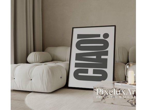 CIAO Typography Poster Italy Quote
