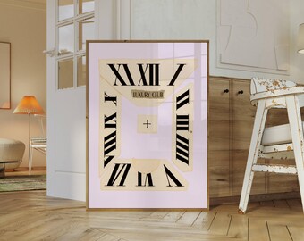 Luxury Club Collage Print – Y2K Aesthetic Clock Print, Fashion Icon Wall Art, Trendy Room Decor, image 1