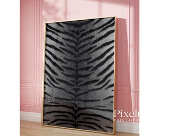 Stylish Tiger Pattern Print , Black And White Modern Y2k Fashion Decor, Leopard Pattern Art, Modern Chic Aesthetic Decor, Cheetah Print, image 5