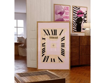 Luxury Club Collage Print – Y2K Aesthetic Clock Print, Fashion Icon Wall Art, Trendy Room Decor, image 7