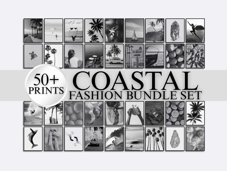 50+ Coastal Fashion Wall Art Bundle