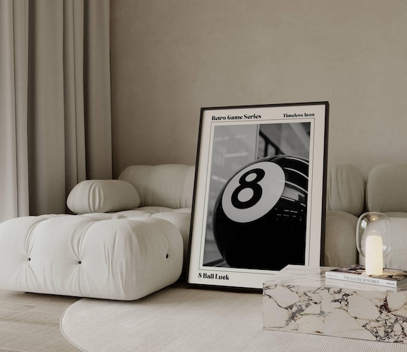 Retro Lucky 8 Ball Poster
