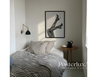 Black Heels Wall Art – Stockholm Style Fashion Photography Poster, Chic Feminine Decor, Modern Black & White Wall Art, Fashion Girl Poster, image 6