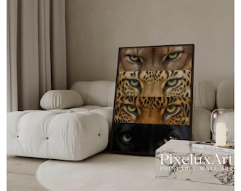 Set of 3 Fashion & Leopard Wall Art Set – Stockholm Style Y2K Aesthetic Cool Girl and Animal Print, Chic Fashion Decor, Stylish Denim Poster, image 7