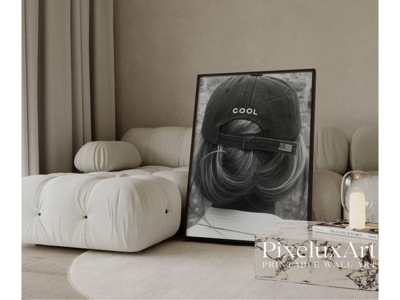 Black & White Cool Girl Art Print