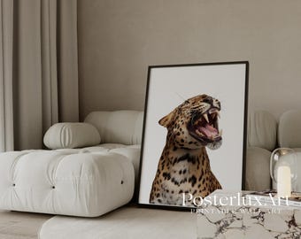 Leopard Fashion Wall Art Set, Stockholm Style Printable Poster, Modern Skateboard Art, Black White Trendy Home Decor, Minimal Gallery Wall, image 7